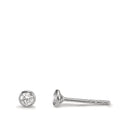 Ohrstecker 375/9 K Weissgold Zirkonia 2 Steine Ø3.8 mm
