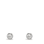 Ohrstecker 375/9 K Weissgold Zirkonia 2 Steine Ø3.8 mm