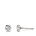 Ohrstecker 375/9 K Weissgold Zirkonia 2 Steine Ø5 mm