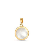 Anhänger 750/18 K Gelbgold Perlmutt Lebensblume Ø10 mm