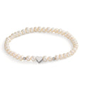 Armband Edelstahl Süsswasserzuchtperlen 5-5.5 mm Herz
