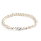 Armband Edelstahl Süsswasserzuchtperlen 5-5.5 mm Herz