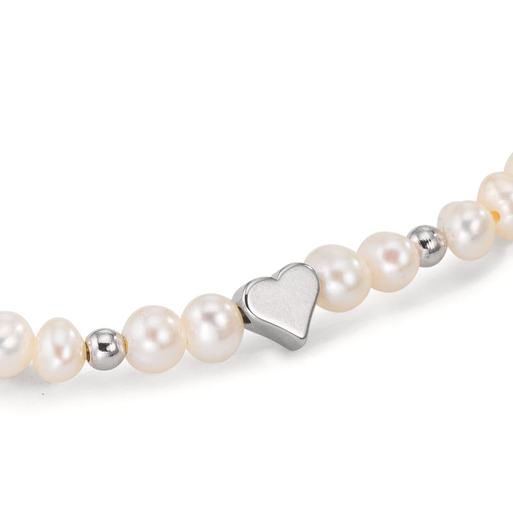 Armband Edelstahl Süsswasserzuchtperlen 5-5.5 mm Herz