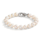 Armband Edelstahl Süsswasserzuchtperlen 8.5-9 mm 19.5 cm
