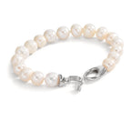 Armband Edelstahl Süsswasserzuchtperlen 8.5-9 mm 19.5 cm