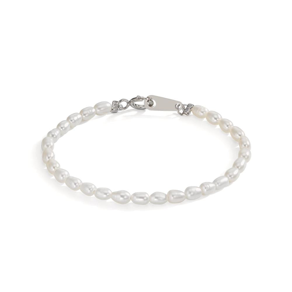 Armband Silber rhodiniert Süsswasserzuchtperlen, 2.5 mm 11.5 cm