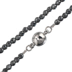 Collier Edelstahl Hämatit 3 mm 42 cm