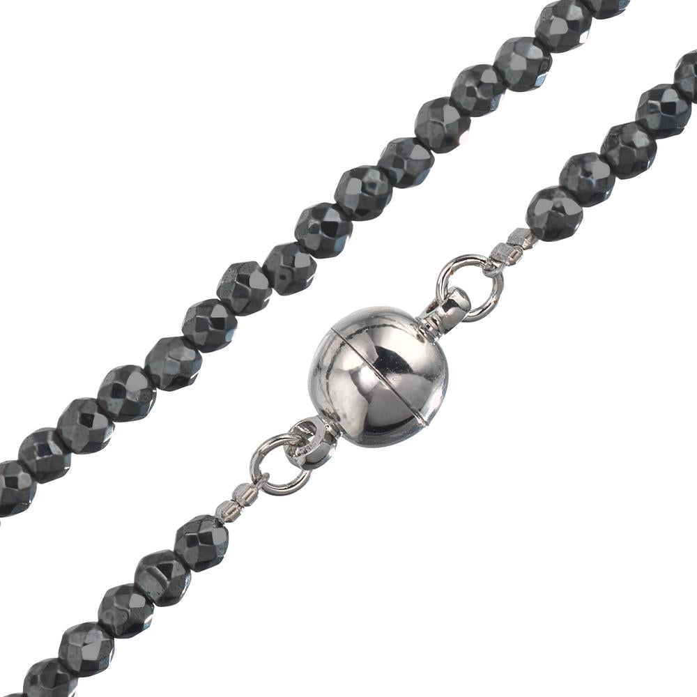 Collier Edelstahl Hämatit 3 mm 42 cm