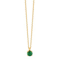 Collier 750/18 K Gelbgold Smaragd 0.22 ct 42 cm