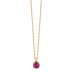 Collier 750/18 K Gelbgold Rubin 0.26 ct 42 cm