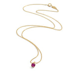 Collier 750/18 K Gelbgold Rubin 0.26 ct 42 cm