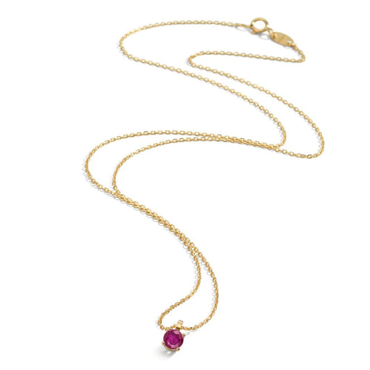 Collier 750/18 K Gelbgold Rubin 0.26 ct 42 cm
