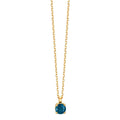 Collier 750/18 K Gelbgold Saphir 0.28 ct 42 cm