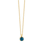Collier 750/18 K Gelbgold Saphir 0.28 ct 42 cm