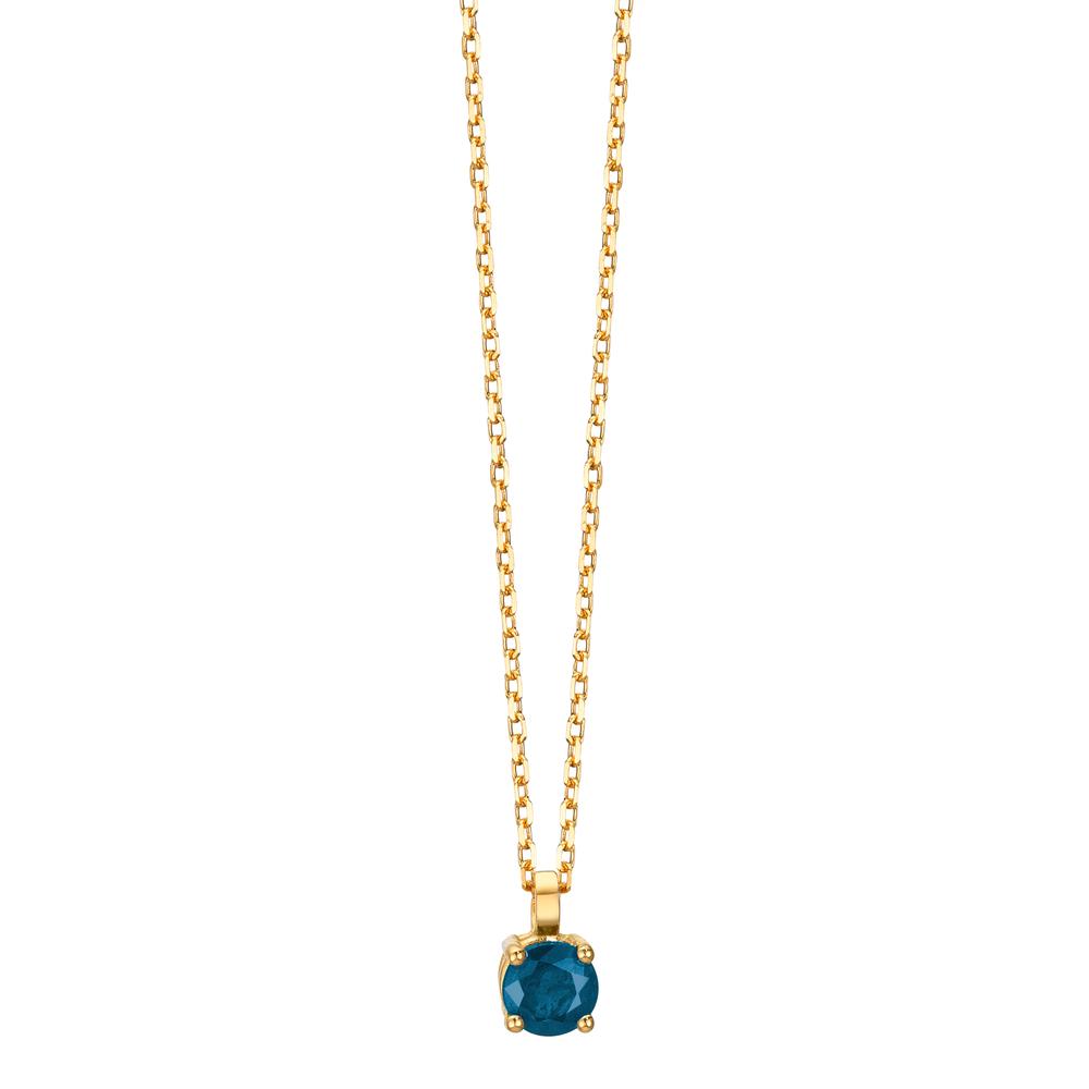 Collier 750/18 K Gelbgold Saphir 0.28 ct 42 cm