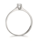 Solitär Ring 750/18 K Weissgold Diamant 0.09 ct, w-si