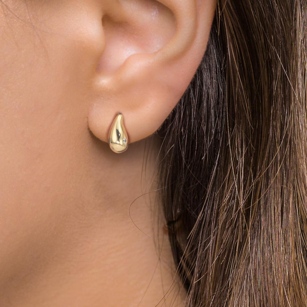Ohrstecker 375/9 K Gelbgold Tropfen