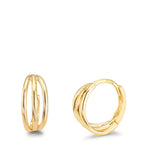 Klappcreolen 375/9 K Gelbgold