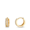 Klappcreolen 375/9 K Gelbgold Zirkonia 36 Steine