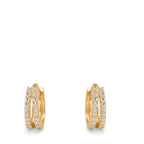 Klappcreolen 375/9 K Gelbgold Zirkonia 36 Steine