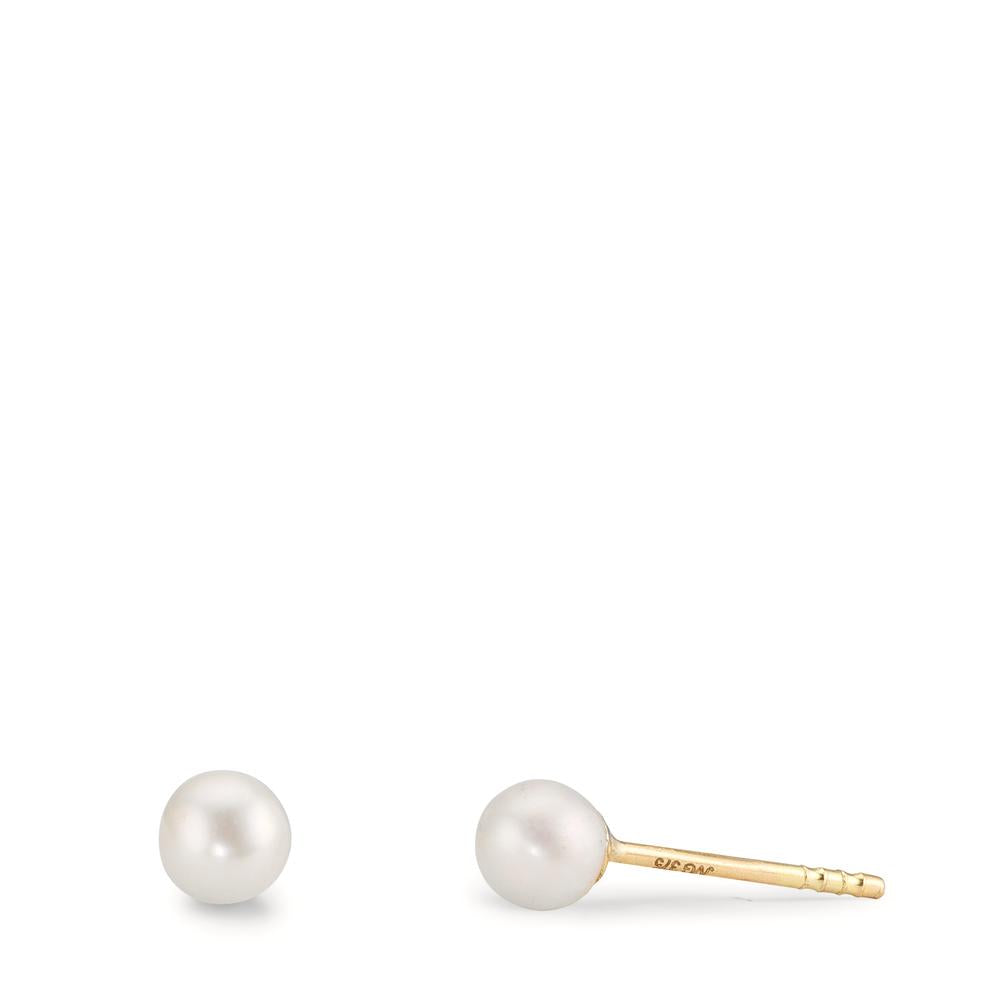 Ohrstecker 375/9 K Gelbgold shining Pearls, 2 Perlen 4-4.5 mm