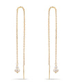 Durchziehohrhänger 375/9 K Gelbgold Süsswasserzuchtperle, 4 Perlen 2.5-4 mm