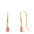 Ohrhänger 375/9 K Gelbgold Topas pink, 2 Steine