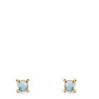Ohrstecker 375/9 K Gelbgold Topas hellblau, 2 Steine Ø4.3 mm