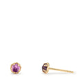 Ohrstecker 375/9 K Gelbgold Amethyst 2 Steine Ø4 mm