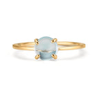 Fingerring 375/9 K Gelbgold Topas hellblau, 5.5 mm