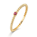 Fingerring 375/9 K Gelbgold Topas pink
