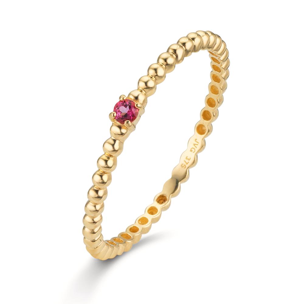 Fingerring 375/9 K Gelbgold Topas pink
