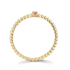 Fingerring 375/9 K Gelbgold Topas pink