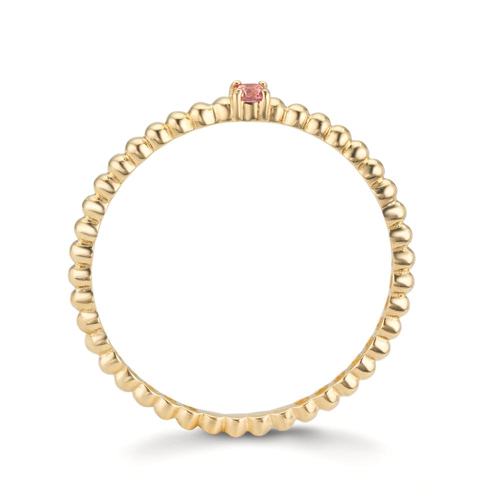 Fingerring 375/9 K Gelbgold Topas pink