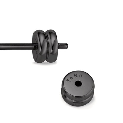 Ohrstecker 1 Stk Edelstahl schwarz IP beschichtet Hirsch Ø8 mm