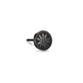 Ohrstecker 1 Stk Edelstahl schwarz IP beschichtet Edelweiss Ø8 mm