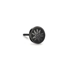 Ohrstecker 1 Stk Edelstahl schwarz IP beschichtet Edelweiss Ø8 mm