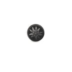 Ohrstecker 1 Stk Edelstahl schwarz IP beschichtet Edelweiss Ø8 mm