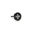 Ohrstecker 1 Stk Edelstahl schwarz IP beschichtet Ø8 mm