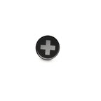 Ohrstecker 1 Stk Edelstahl schwarz IP beschichtet Ø8 mm