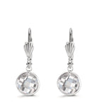 Ohrhänger antiallergisch Zirkonia weiss, 2 Steine, 8 mm