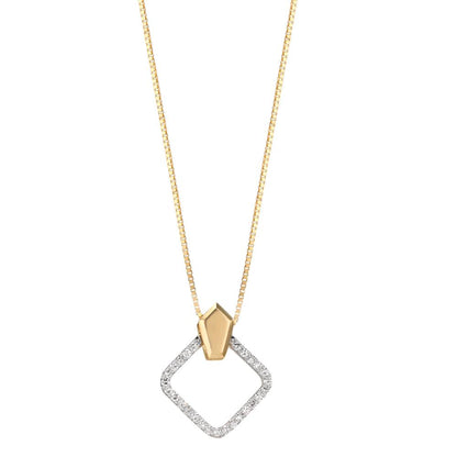 Anhänger 750/18 K Gelbgold Diamanten 0.10 ct, w-si