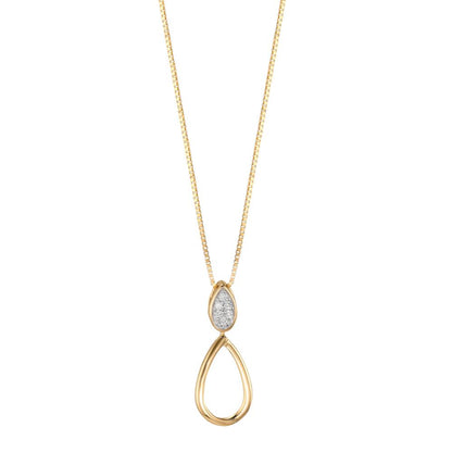 Anhänger 750/18 K Gelbgold Diamant 0.03 ct, 6 Steine, w-pi1