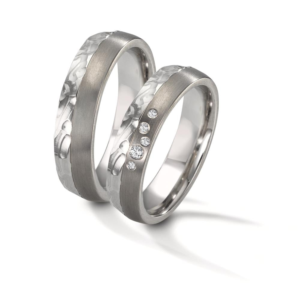Partnerring Edelstahl, Titan