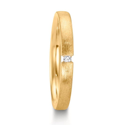 Partnerring 750/18 K Gelbgold Diamant 0.015 ct, w-si