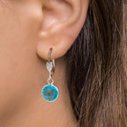 Ohrhänger antiallergisch Zirkonia aqua, 2 Steine, 8 mm
