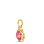 Anhänger 750/18 K Gelbgold Topas pink, Topas weiss Ø6.5 mm