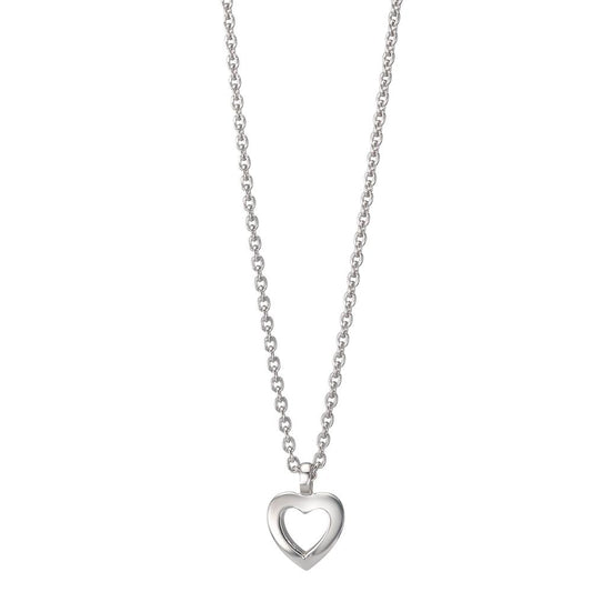 Collier Silber rhodiniert Herz 38-42 cm verstellbar
