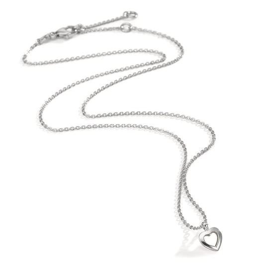 Collier Silber rhodiniert Herz 38-42 cm verstellbar