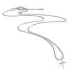Collier Silber rhodiniert Kreuz 38-42 cm verstellbar